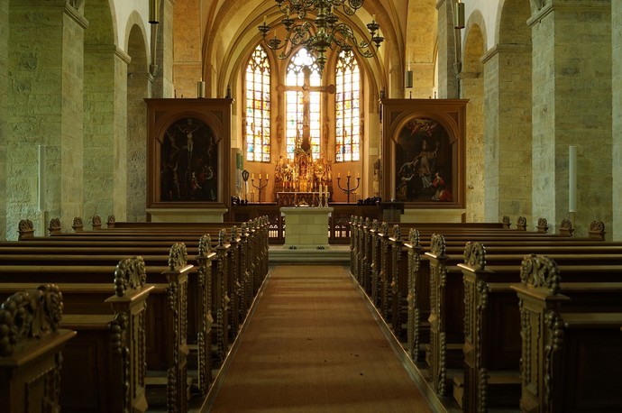 Innenansicht Stiftskirche. Foto: P. Jakob Mannheimer O.Praem.