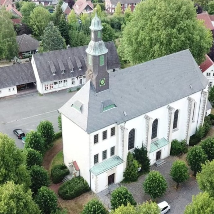Außenansicht von St. Georg in Havixbeck Hohenholte. © Katholische Kirchengemeinde Haxixbeck und Hohenholte.