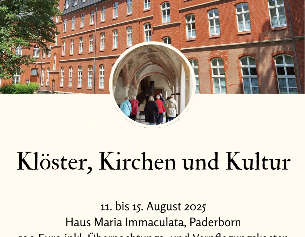 Flyer zur Veranstaltung "Klöster, Kirche und Kultur"