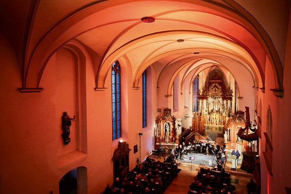 "finde dein Licht" in der Kirche des ehemaligen Franziskanerklosters in Warendorf